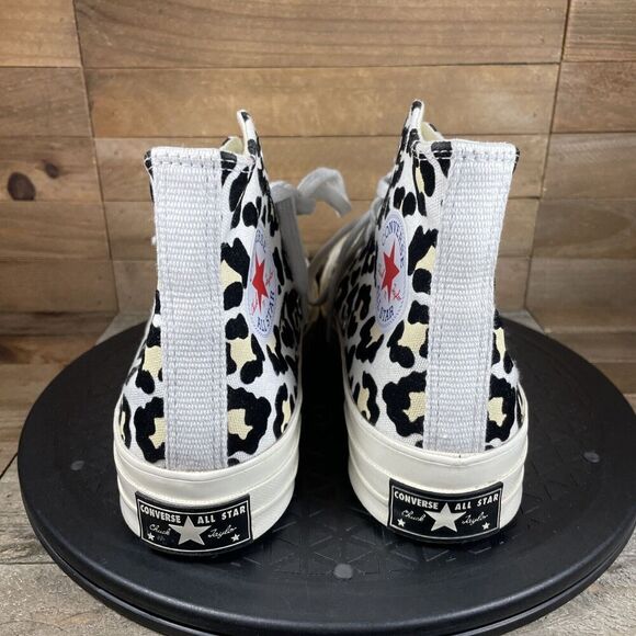 Converse Womens Size 7 Chuck Taylor 70 High Logo Desert Ore 2020 Shoes Leopard - Picture 4 of 10